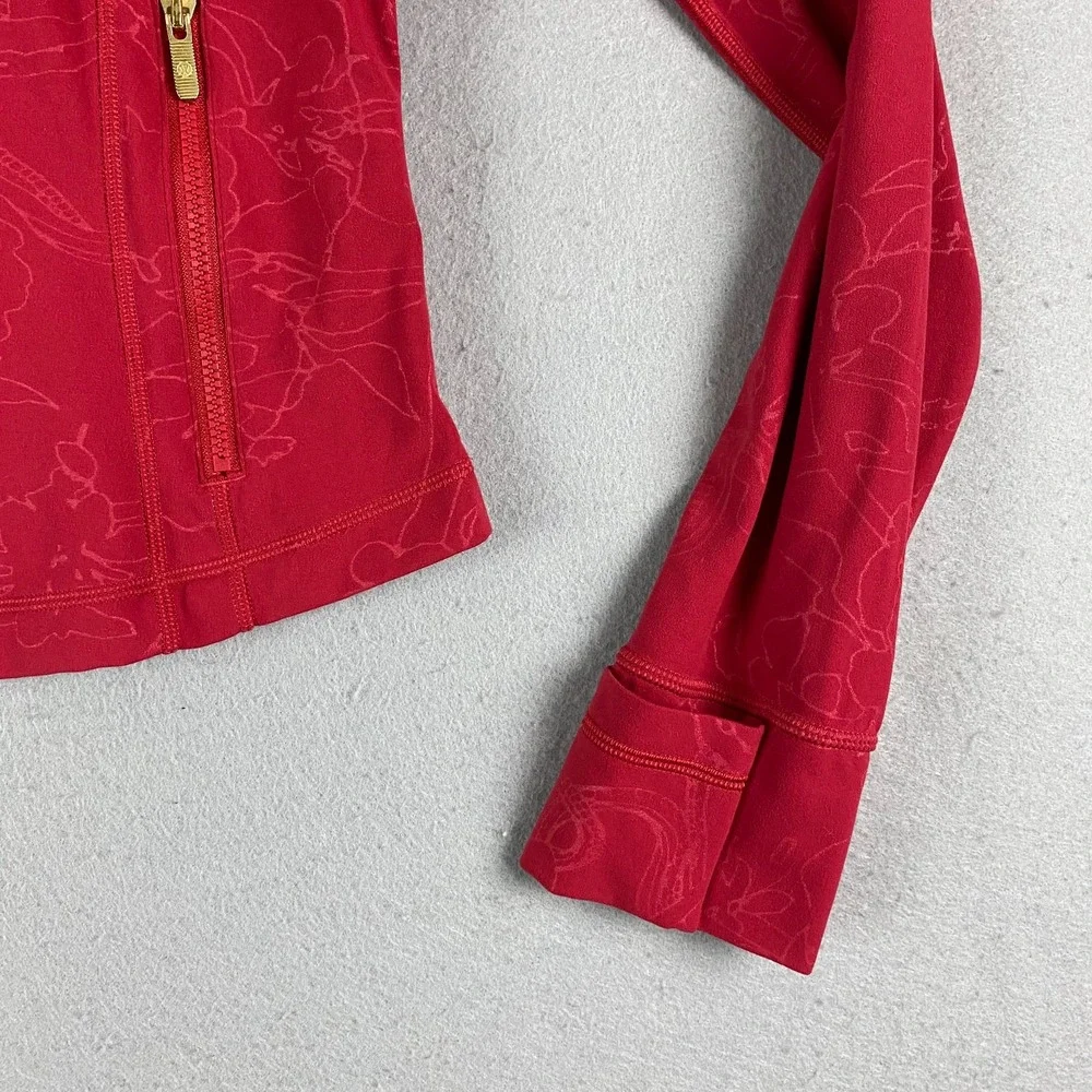 Lululemon Lunar New Year Define Cropped Jacket 8 Nulu Red Gold Design